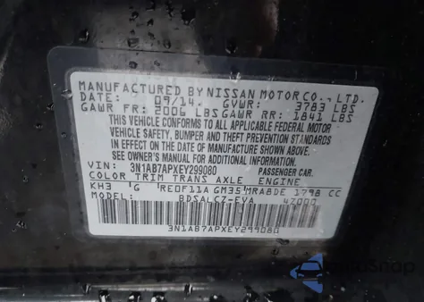 2014 Nissan Sentra S from USA, damaged, VIN 3N1AB7APXEY299080
